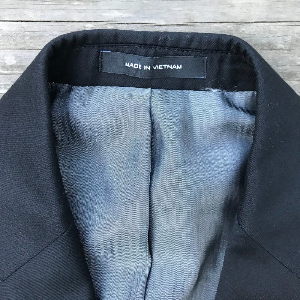 Kenneth Cole Men Blazer Black Wool Slim Fit Sport - Picture 3 of 8